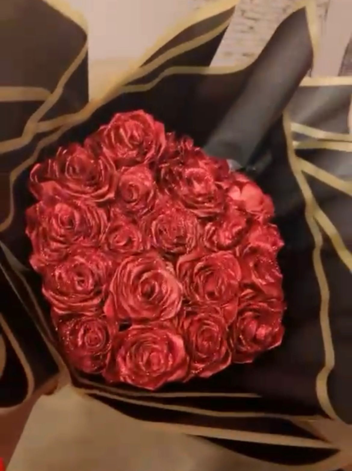 Wine forever Bouquet with black wrapper paper