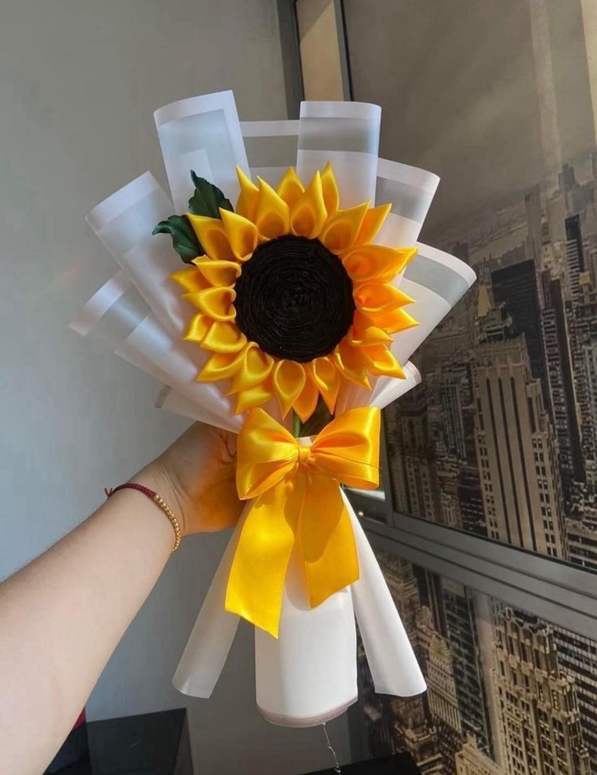 Ribbon Sunflower forever phool