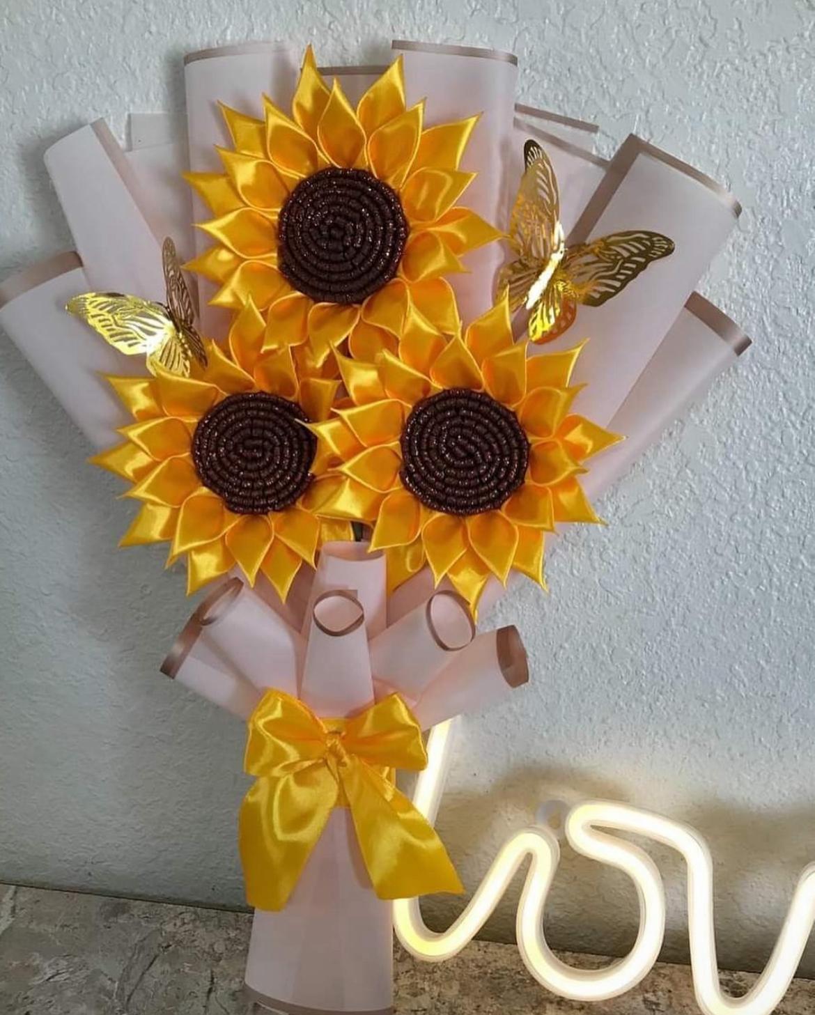 Ribbon Sunflower forever phool