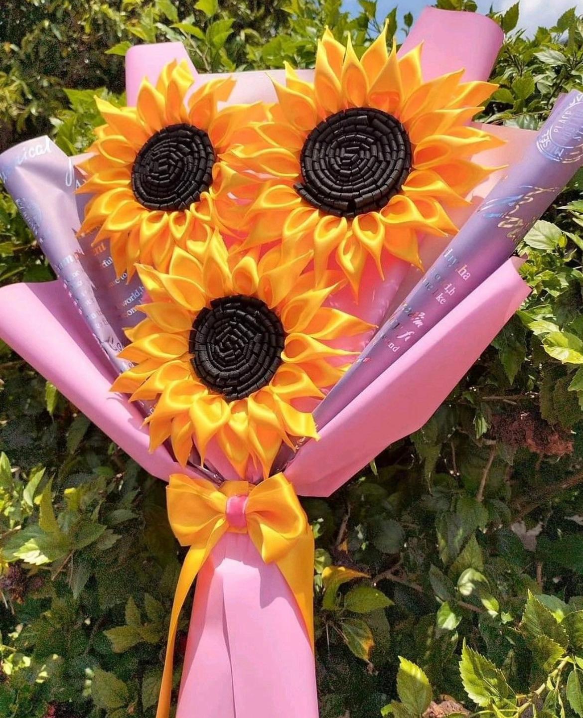 Ribbon Sunflower forever phool